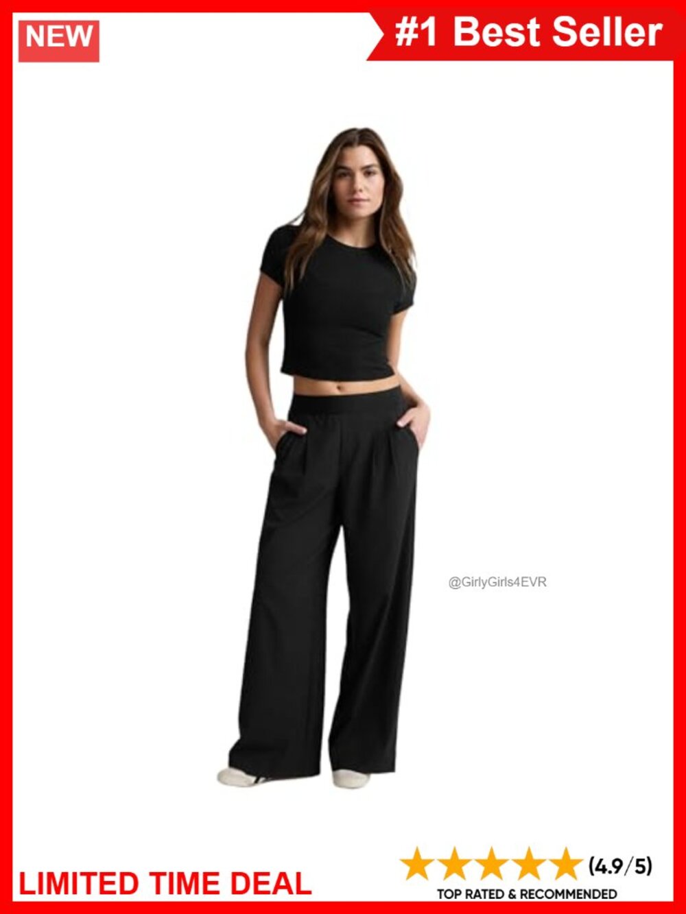Beyond Yoga Trouser Pant 31" Mid Rise Elastic Waist Pleated Yoga Pants